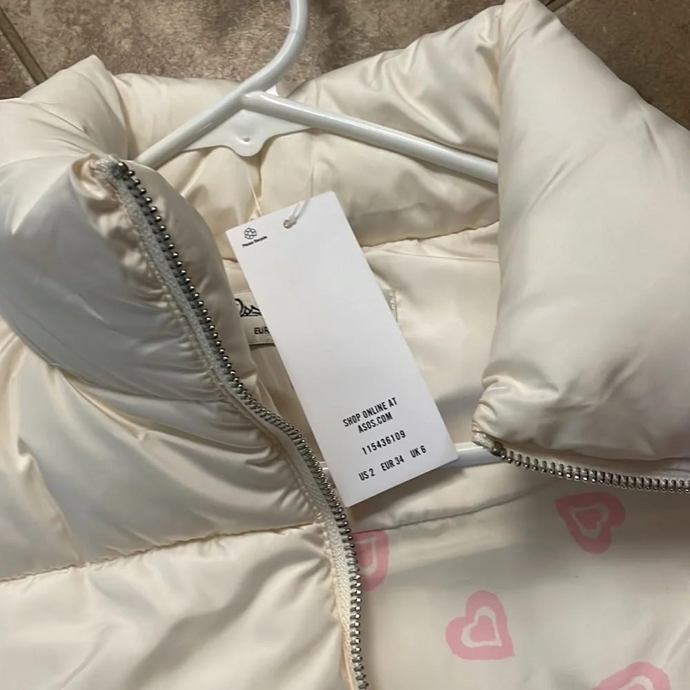 ASOS miss selfridge sleeveless waisted long line puffer vest NWT - Picture 6 of 6